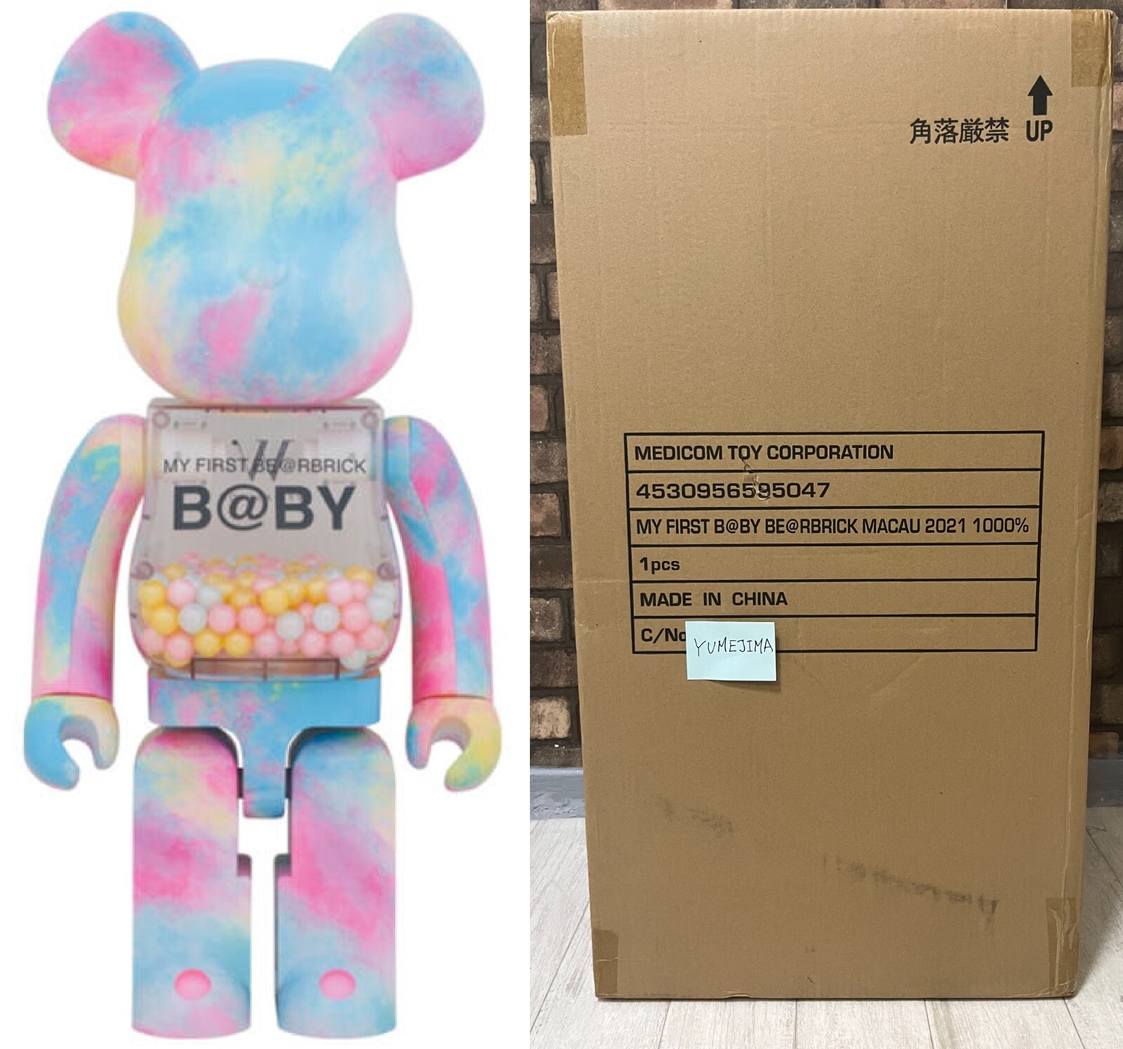 Medicom Toy My First BE@RBRICK B@BY Macau 1000% 2021 Bearbrick Authentic