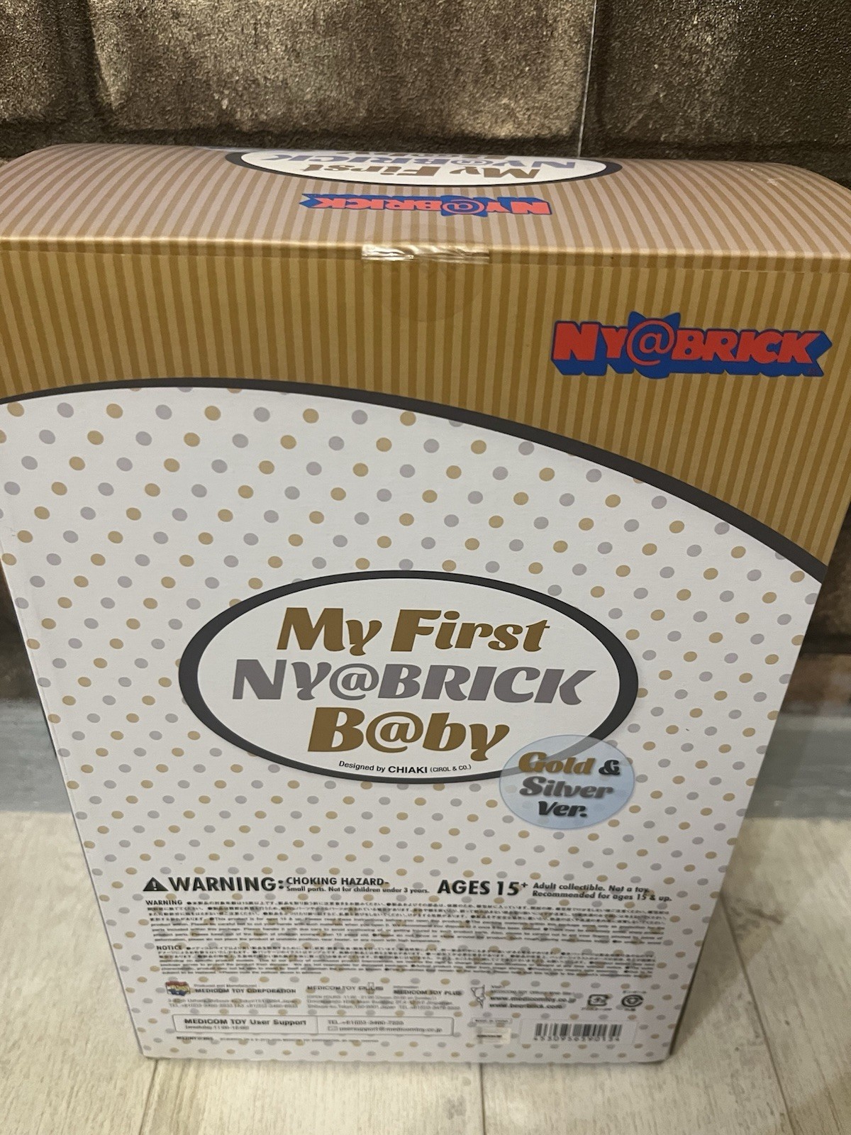 My First NY@BRICK B@BY Gold & Silver ver. 400%,100% Bearbrick BE@RBRICK Chiaki photo 2
