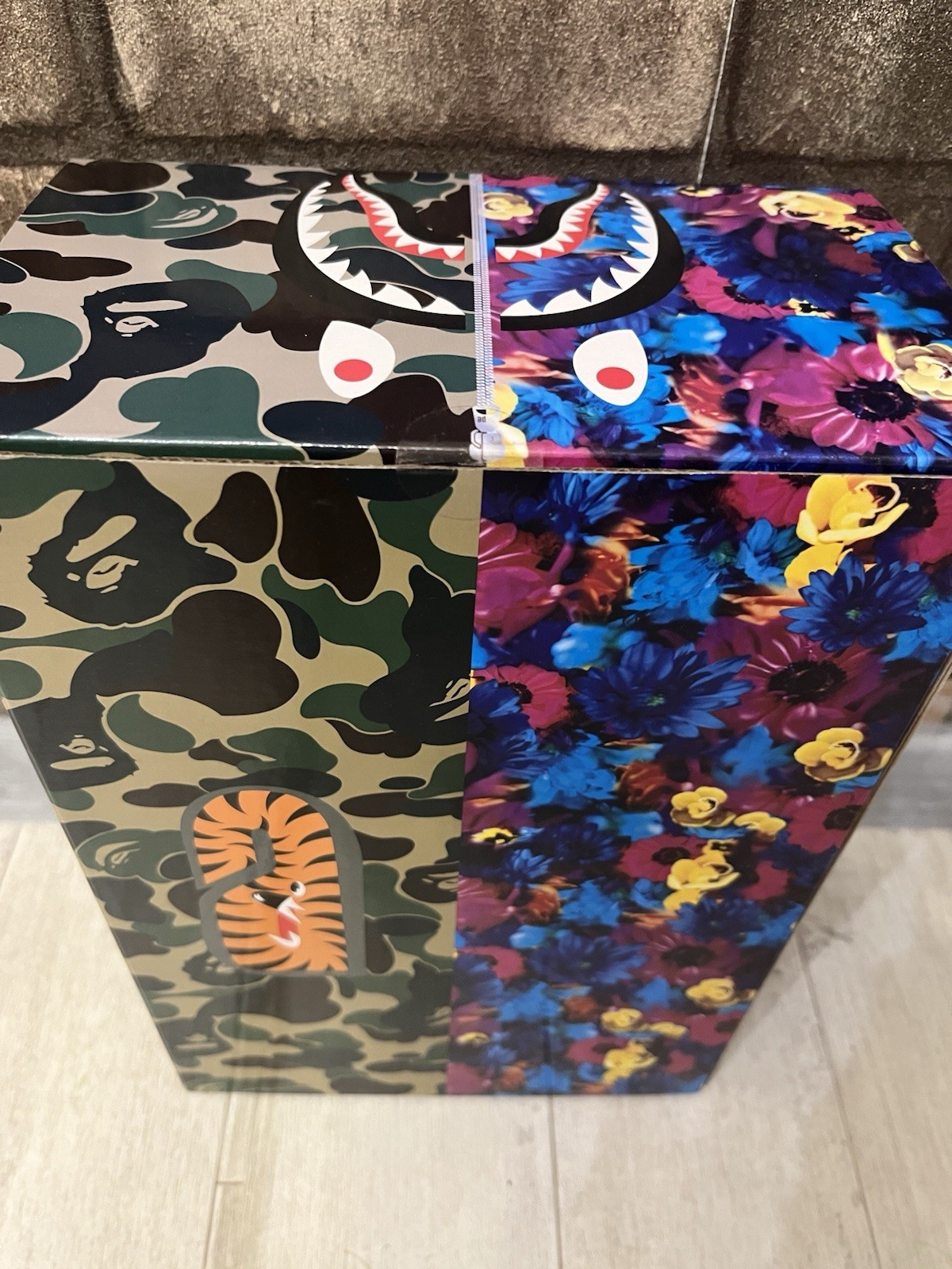 Medicom BE@RBRICK Bape Mika Ninagawa Camo Shark Green 400%,100% 2019 Bearbrick photo 3