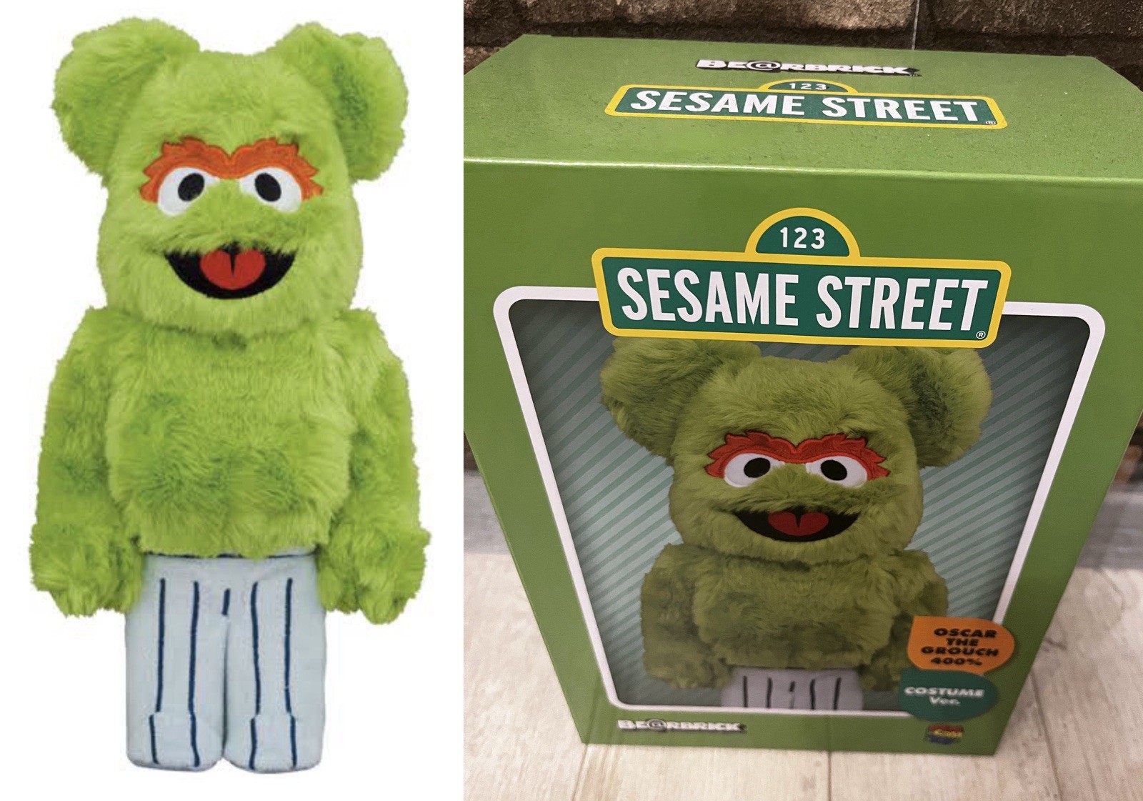 Medicom Toy BE@RBRICK Oscar costume ver. 400% Sesame Street Authentic