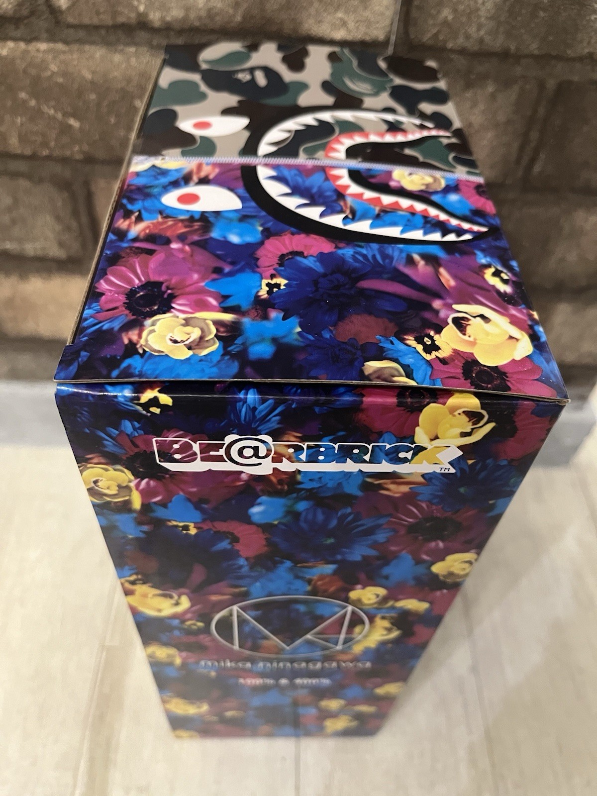 Medicom BE@RBRICK Bape Mika Ninagawa Camo Shark Green 400%,100% 2019 Bearbrick photo 5