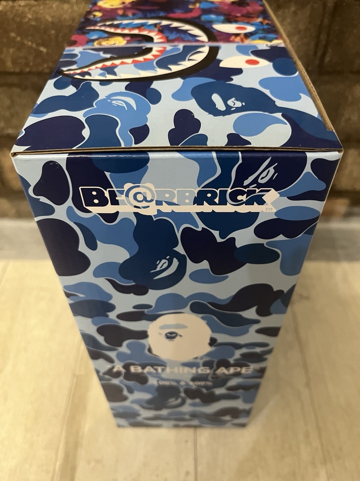 Medicom BE@RBRICK Bape Mika Ninagawa Camo Shark Blue 400%,100% 2019 Bearbrick photo 6