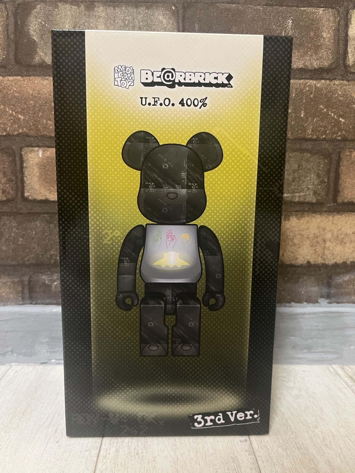 BE@RBRICK U.F.O. 3rd ver. UFO #3 400% Black Bearbrick