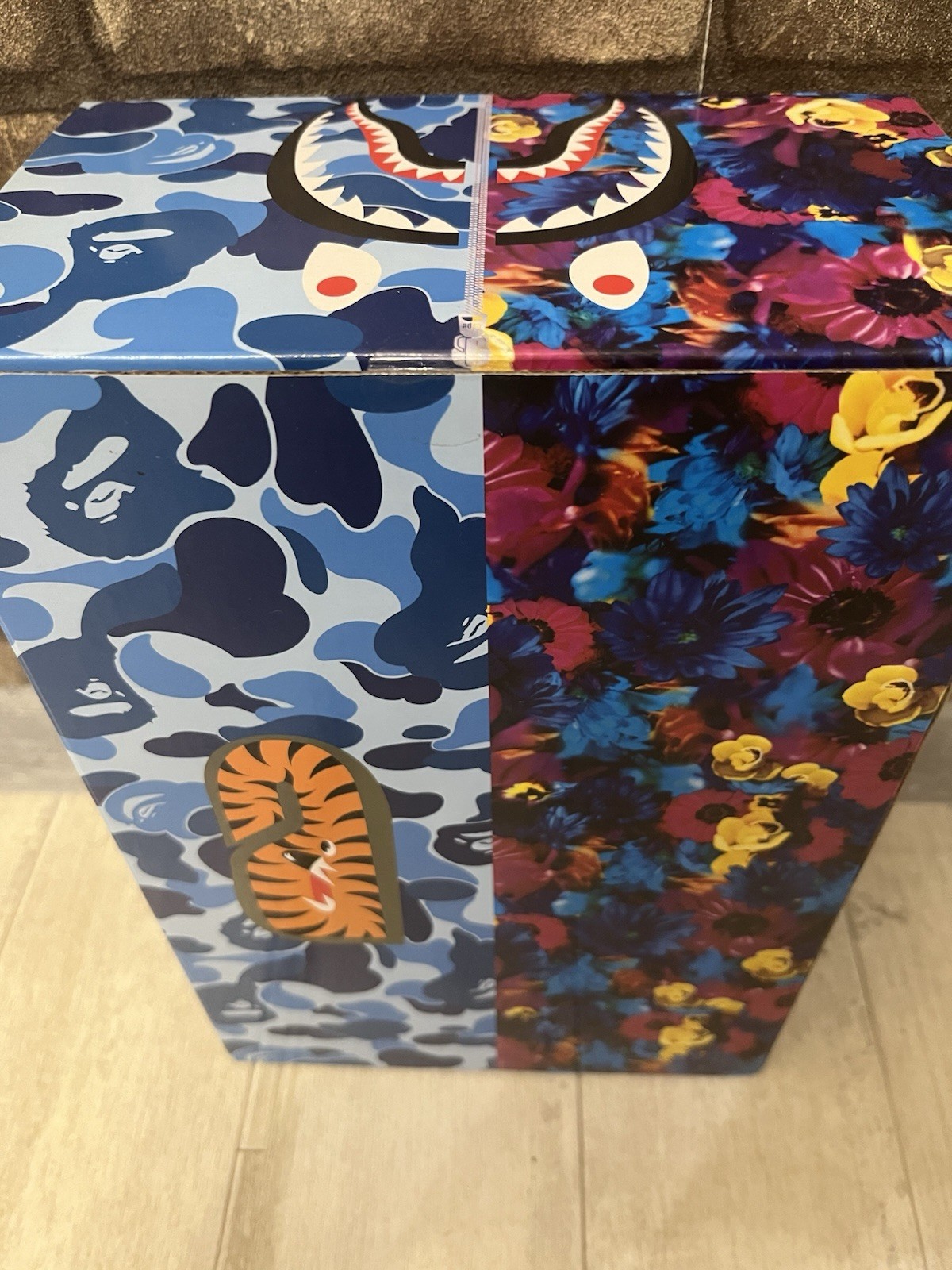 Medicom BE@RBRICK Bape Mika Ninagawa Camo Shark Blue 400%,100% 2019 Bearbrick photo 4