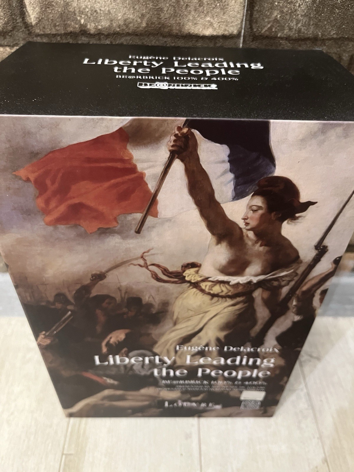 BE@RBRICK Eugène Delacroix Liberty Leading the People 400%,100% Bearbrick Louvre
