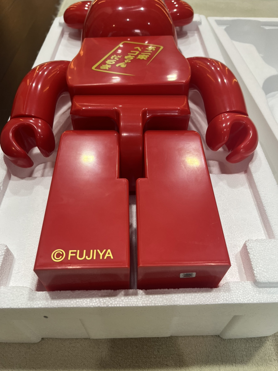 BE@RBRICK Peko-chan Daruma Red 1000% Medicom Toy Fujiya Bearbrick Used Beautiful photo 5