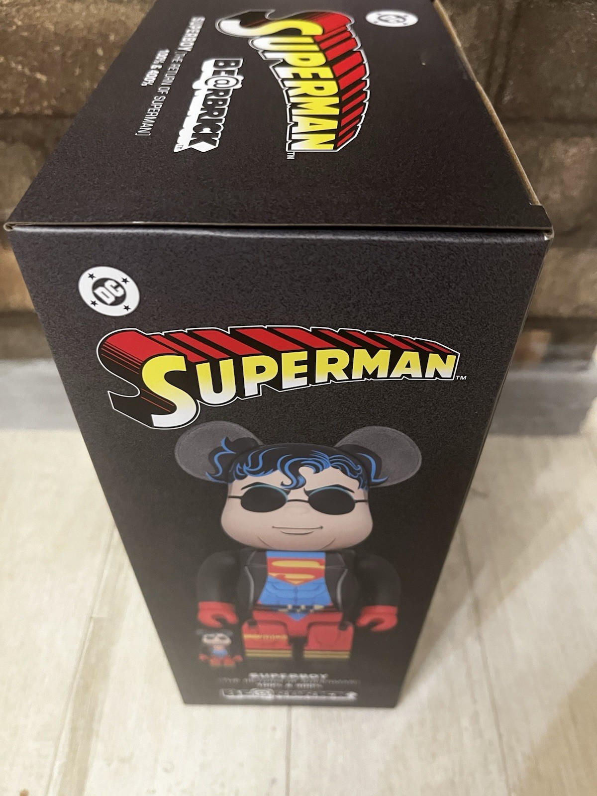 Medicom BE@RBRICK Superboy 400%,100% 2025 Bearbrick Authentic Superman photo 4