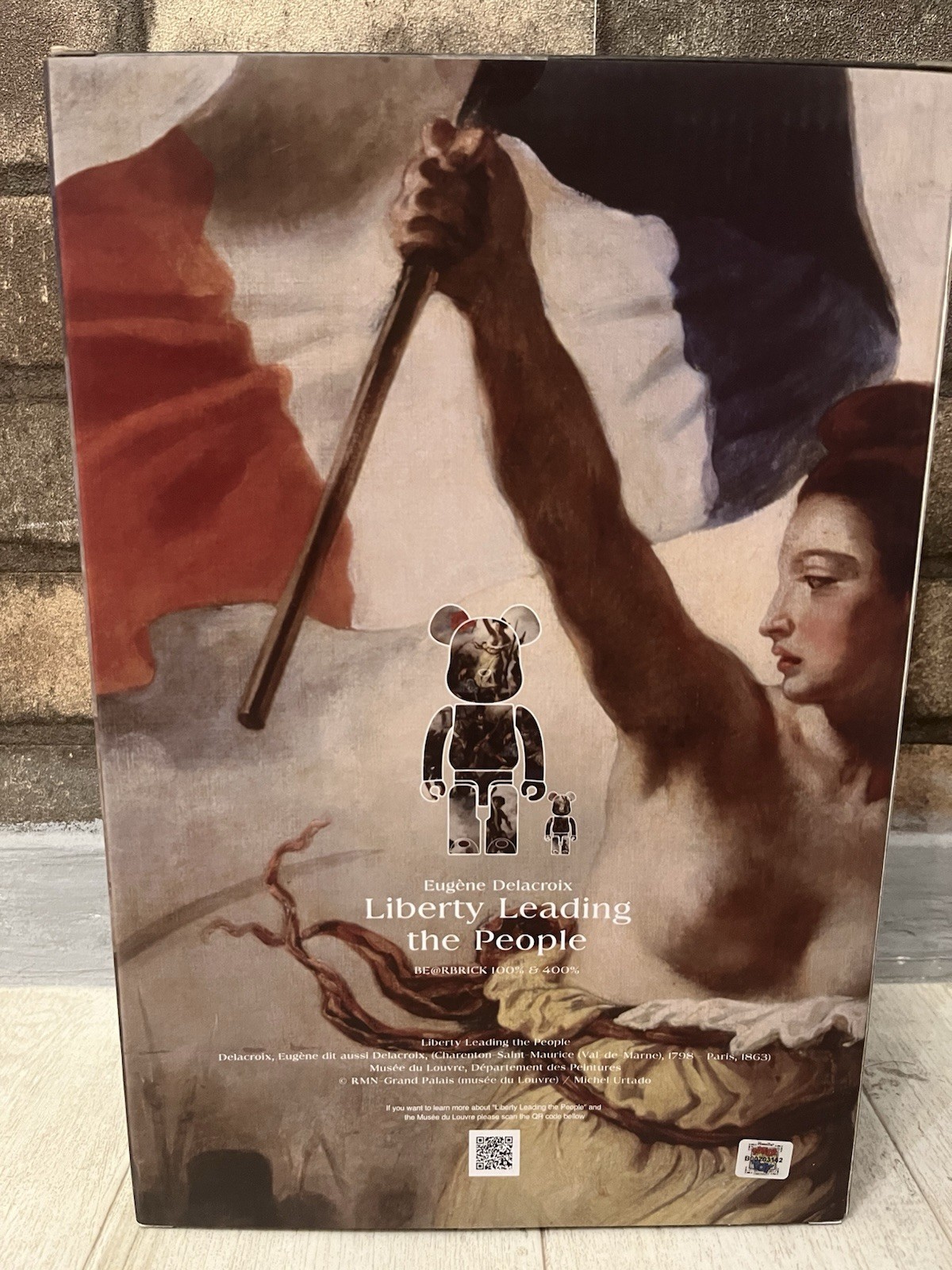 BE@RBRICK Eugène Delacroix Liberty Leading the People 400%,100% Bearbrick Louvre photo 3