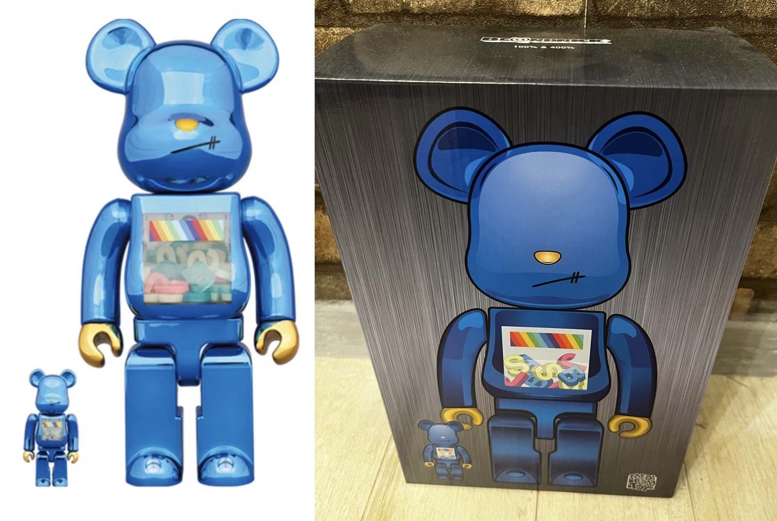 Medicom Toy BE@RBRICK J.S.B. 3rd ver. 100%,400% Blue JSB Authentic