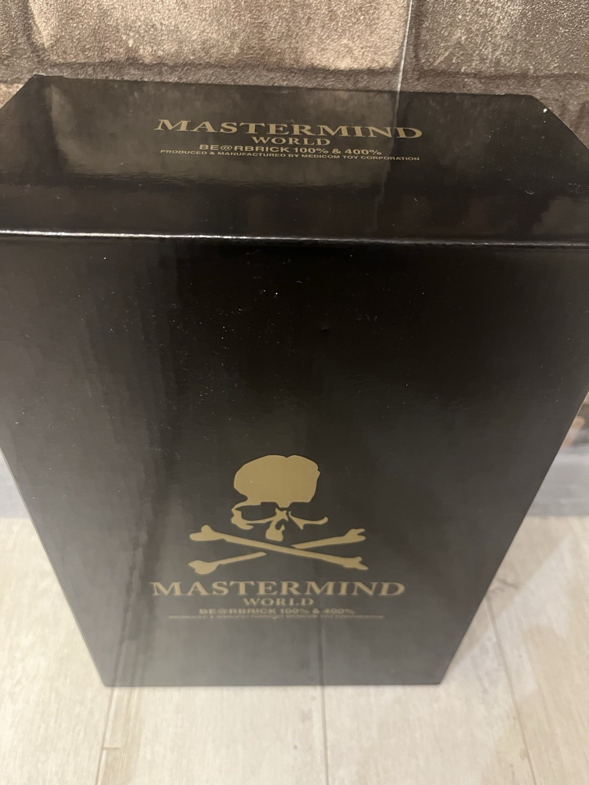 Medicom BE@RBRICK Mastermind World Black 繁栄 400%,100% 2019 Bearbrick Authentic photo 4