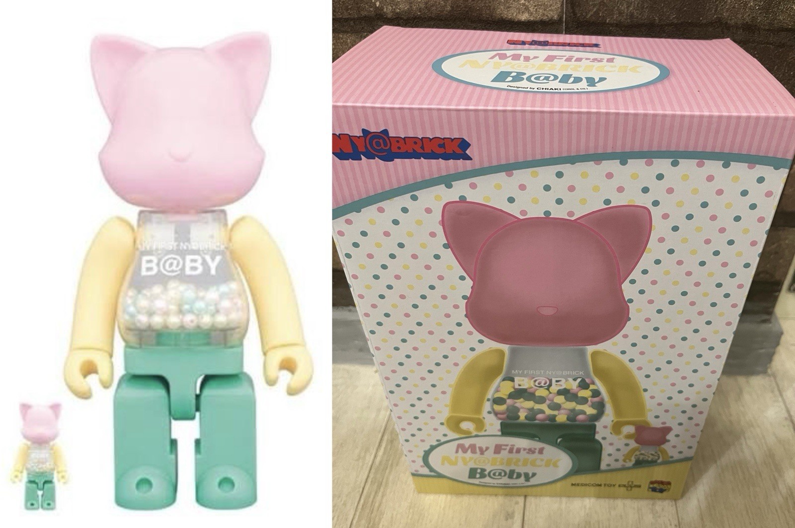 My First NY@BRICK B@BY 400%,100% 2019 Bearbrick BE@RBRICK Chiaki