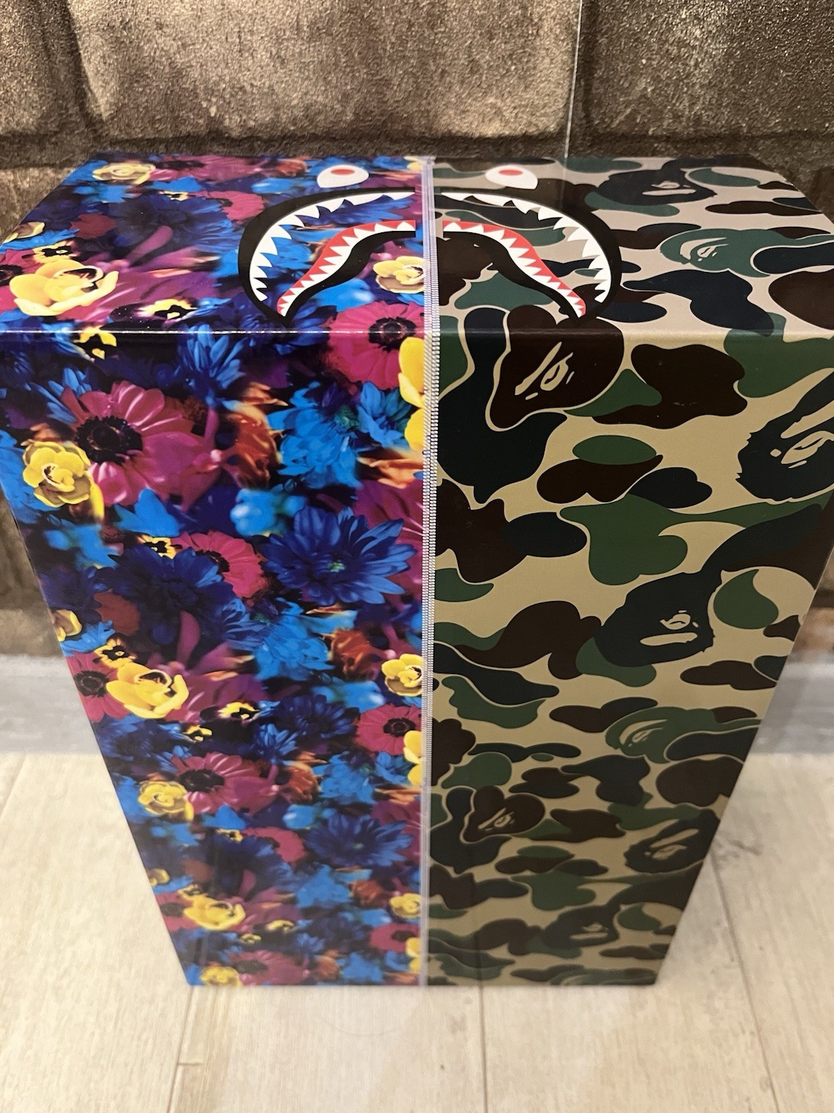 Medicom BE@RBRICK Bape Mika Ninagawa Camo Shark Green 400%,100% 2019 Bearbrick photo 4